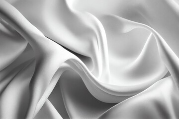 Fototapeta na wymiar black and white photo of a white fabric. generative ai.
