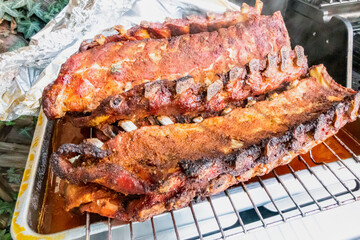 BBQ Grill Draußen Spare Ribs Steaks Holzkohle Gas 