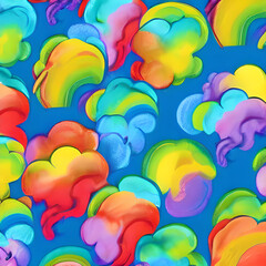 background with rainbow design