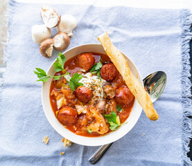 Suppe Kraut Sauerkraut pikant scharf Eintopf 