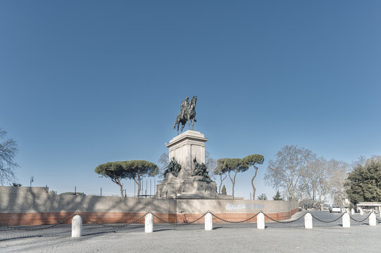 Monument to Giuseppe Garibaldi at the Janiculum Hill Rome