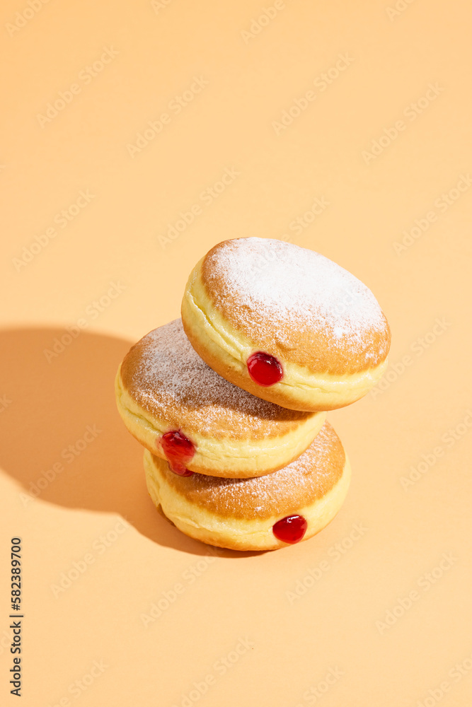 Sticker freshly baked jelly donuts