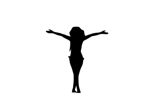 silhouette of a girl
