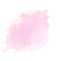 Watercolor pink pastel isolate on white background,freehand painting