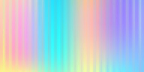 Holographic iridescent texture background, holographic foil color gradient. Vector abstract holographic rainbow background with iridescent colors blend pattern