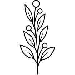 Plant Flower Outline Illustration