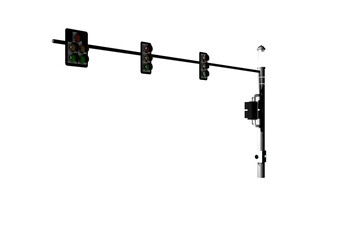 shape traffic light white background 3d rendering