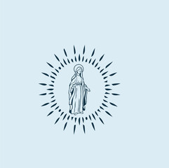 THESE HIGH QUALITY MOTHER MARIA VECTOR FOR USING VARIOUS TYPES OF DESIGN WORKS LIKE T-SHIRT, LOGO, TATTOO AND HOME WALL DESIGN