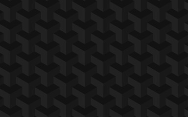黒色の立方体の幾何学模様の背景