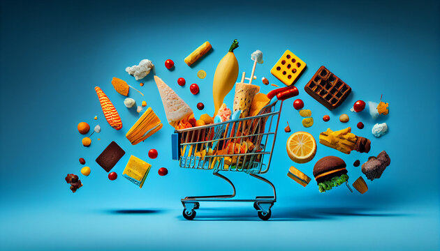 Shopping cart created with Generative AI technology