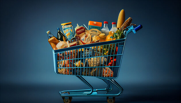 Shopping cart created with Generative AI technology