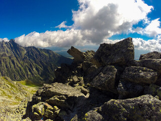 Aerial View near Slavkovsky Stit in High Tatra Mountains