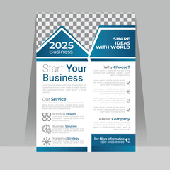 Design creative share ideas with world business flyer design creative