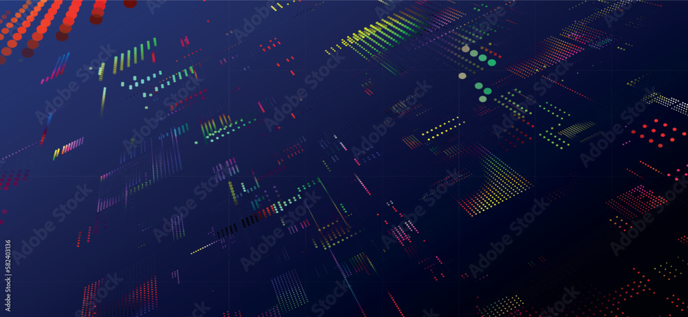 Poster abstract digital background. data flow information. concept of digital communication. big data visua