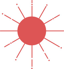 red sun icon