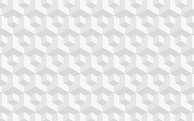 白色の立方体の幾何学模様背景