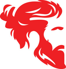 saloon face vector logo