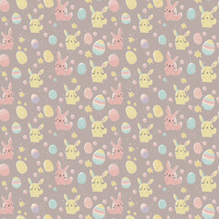 Happy Easter Seamless Patterns