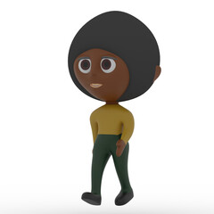 3d person with a smile