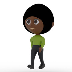 3d person with a smile