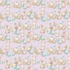 Happy Easter Seamless Patterns