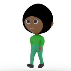 3d person with a smile
