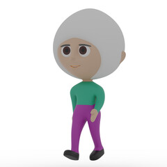 3d people walking