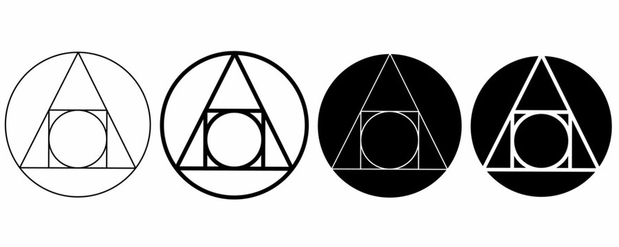 alchemy Symbol set isolated on white background