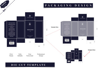 Box, Packaging Die Cut Template For perfume Product with Box dies line frames and Design elements, vector design.