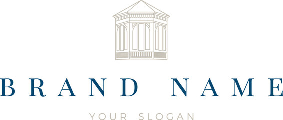 Hotel and Villa Logo Luxury Green