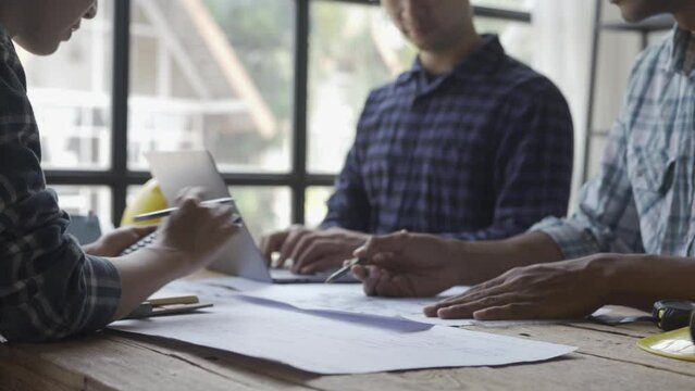 Meeting with consulting engineers and working plans Architects or engineers design houses, modify drawings, create construction projects and add to the needs of customers.