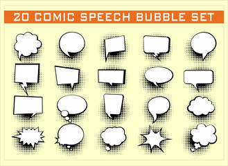 Comic Speech Bubble Set