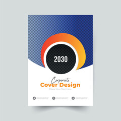 Annual report brochure flyer design template vector, Leaflet presentation, book cover, layout in A4 size