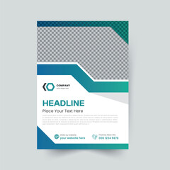 Obraz premium Brochure design, cover modern layout, annual report, poster, flyer in A4 with colorful triangles, geometric shapes for tech, science, market with light background