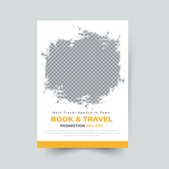Travel Annual report brochure flyer design template vector, Leaflet, presentation book cover templates, layout in A4 size