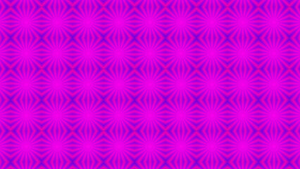 Magenta pink and purple abstract sun and star shapes pattern. Vibrant colors ornament for wallpaper website banner or cover. Soft noise effect. Grainy texture background. Glowing colorful illustration