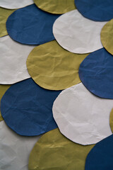 Navy blue grey and green fish scale Paper background   © aaron