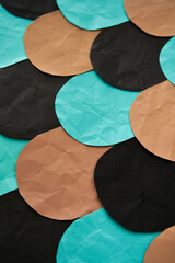 Black brown and teal fish scale Paper background   © aaron
