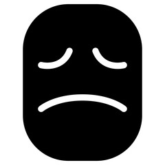 Sad face icon