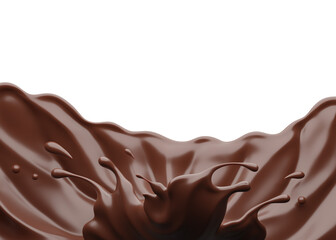 Chocolate  splasht png file , 3D Rendering, 3D illustration