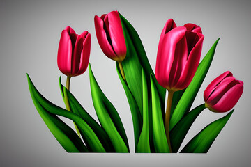bouquet of tulips design