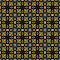 Seamless Mandala Classic Antique Shape Tile Template Luxury Print Beautiful Fashion Modern Decorative Geometric Backdrop Texture Fabric Design Retro Art Wallpaper Textile Background Pattern.