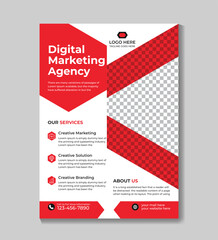 Naklejka na ściany i meble Modern creative digital marketing flyer design template