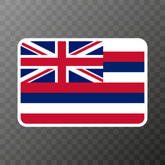 Hawaii state flag. Vector illustration.
