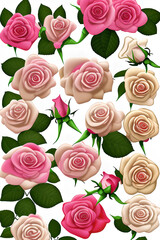 seamless background with roses design
