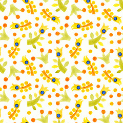 Abstract yellow illustration on a golden background. Trendy floral design. Fashionable modern style. Summer concept. Beautiful abstract background. Minimal style.