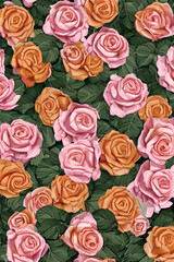 background with roses design