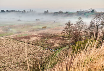 Valley river Wieprz in Lubelskie ship