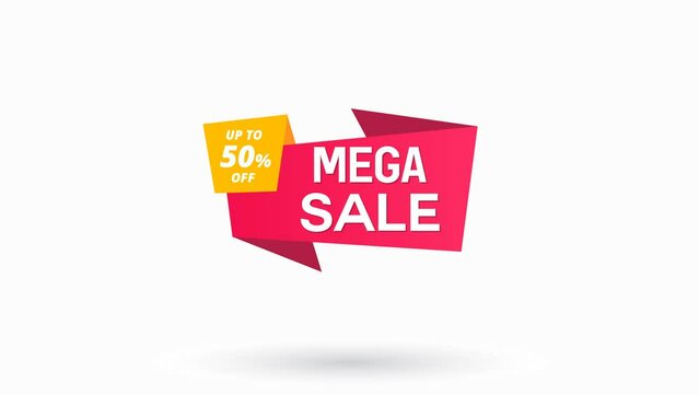 Sale labels, Mega sale label animation