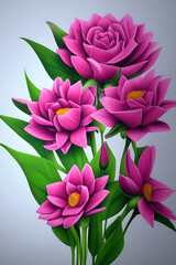 Fototapeta premium bouquet of pink flowers design